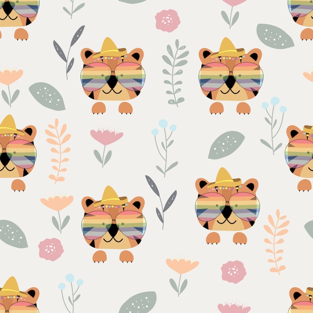 Vector hand drawn seamless pattern