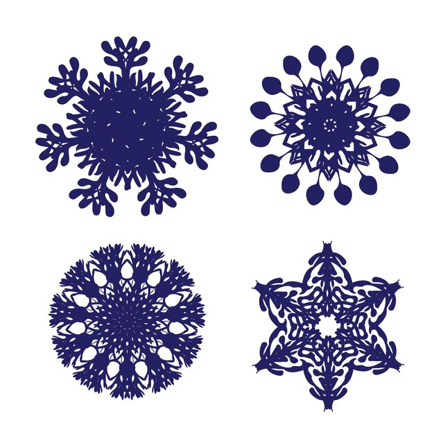 Auguri di stagione disegnati a mano inverno fiocchi di neve abbozzato taccuino doodles-illustrazione vettoriale elementi di design su sfondo di carta taccuino foderato