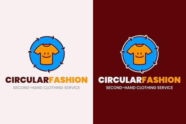 Vector hand drawn second hand clothing store logo