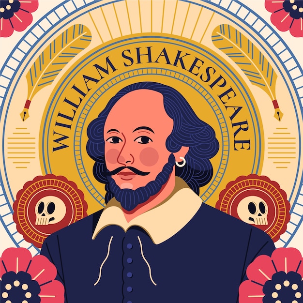 Hand drawn shakespeare background