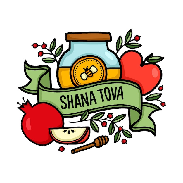 Vector hand drawn - shana tova