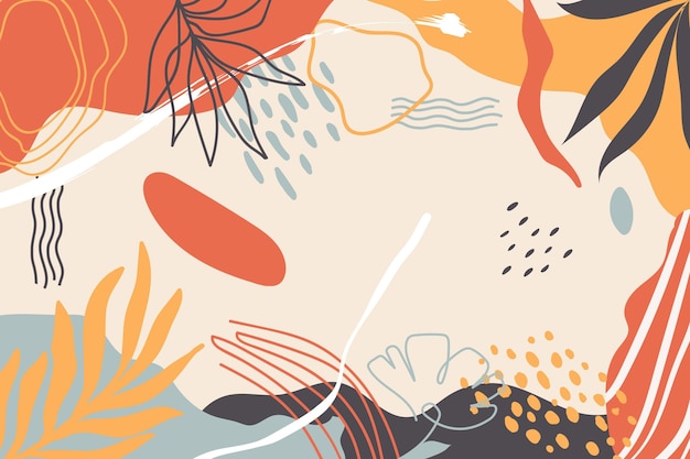 hand drawn shapes background