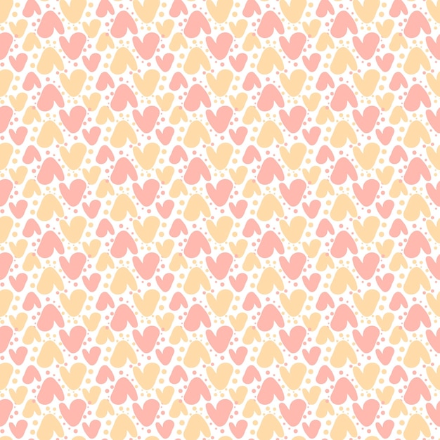 Hand Drawn Shapes with Polka Dot Seamless Pattern Design