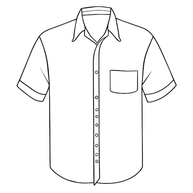 Vector hand drawn shirt drawing illustration