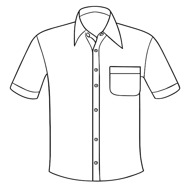 Hand drawn shirt drawing illustration