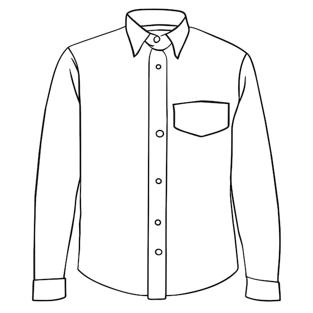 Vector hand drawn shirt drawing illustration