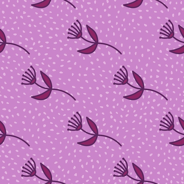 Hand drawn simple cute flower seamless pattern abstract floral wallpaper