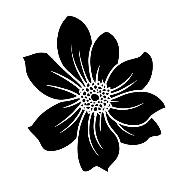 Hand drawn simple flower illustration