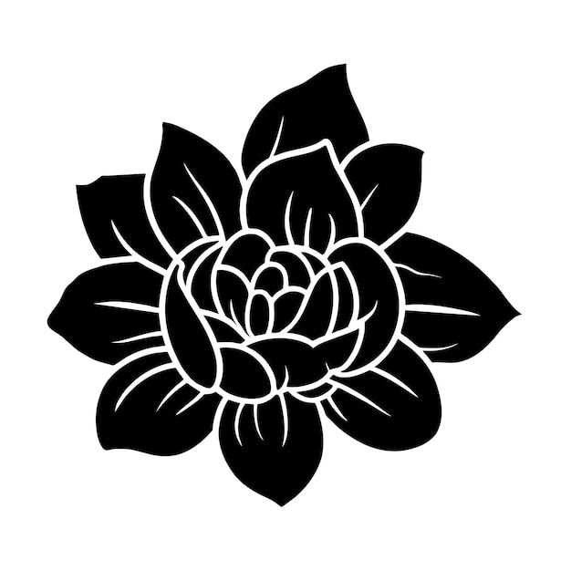 Hand drawn simple flower illustration