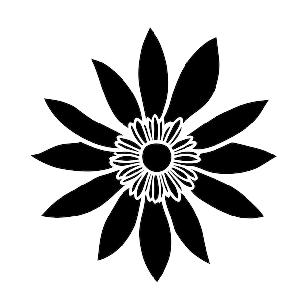 Hand drawn simple flower illustration