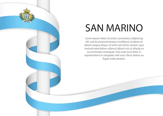 Hand drawn sketch flag of San Marino. doodle style vector icon