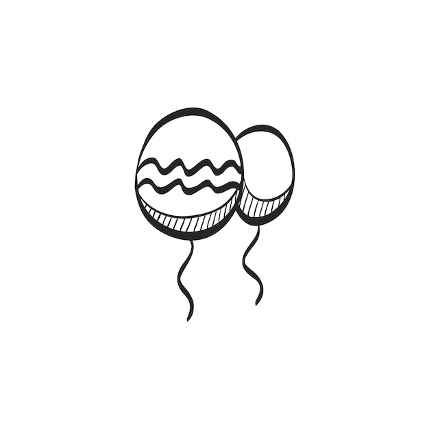 Vector hand drawn sketch icon balloon