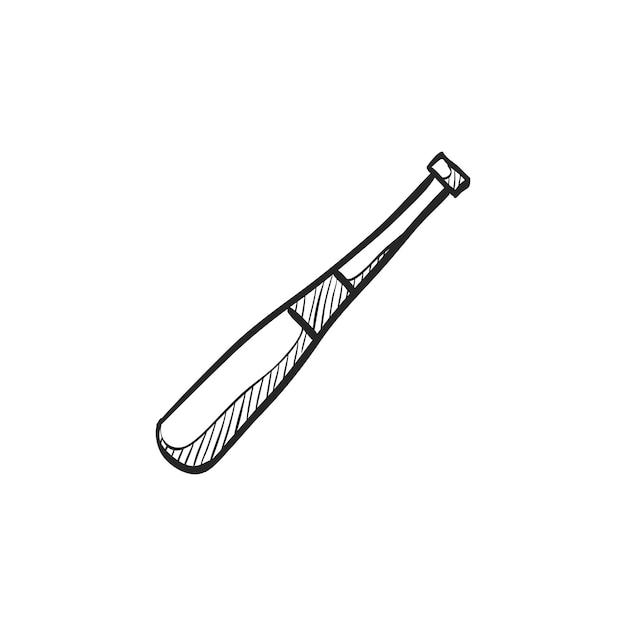 Hand drawn sketch icon baseball bat