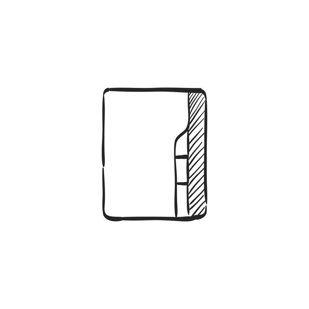 Hand drawn sketch icon folder