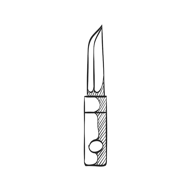 Hand drawn sketch icon knife