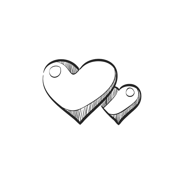 Vector hand drawn sketch icon love couple