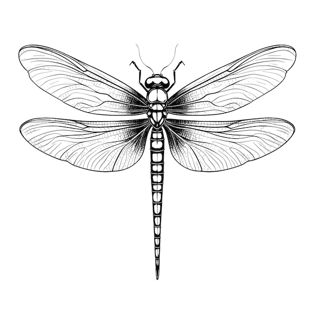 Vector hand drawn sketch mantis fly insect illustration