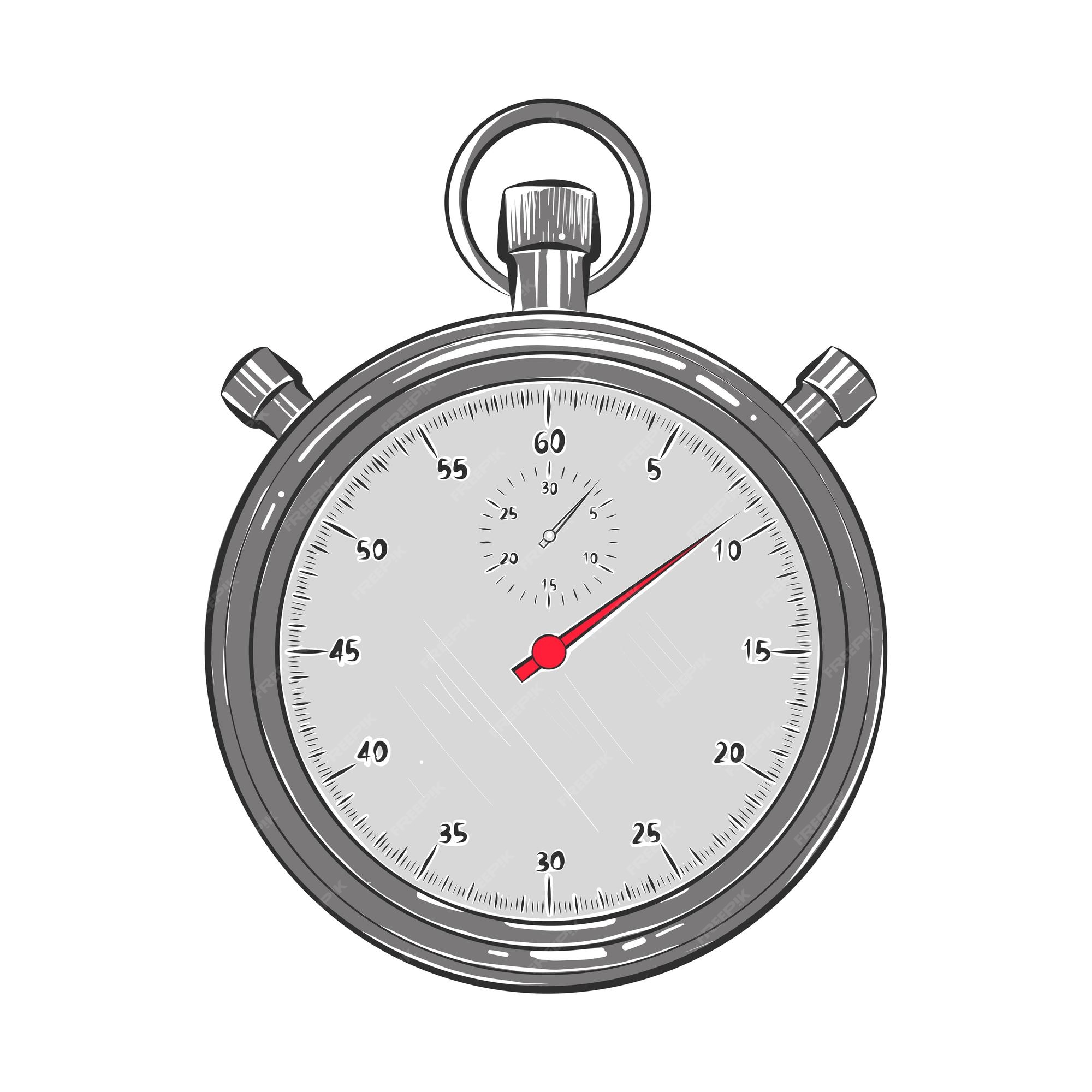 Premium Vector Hand drawn sketch of stopwatch isolated on white