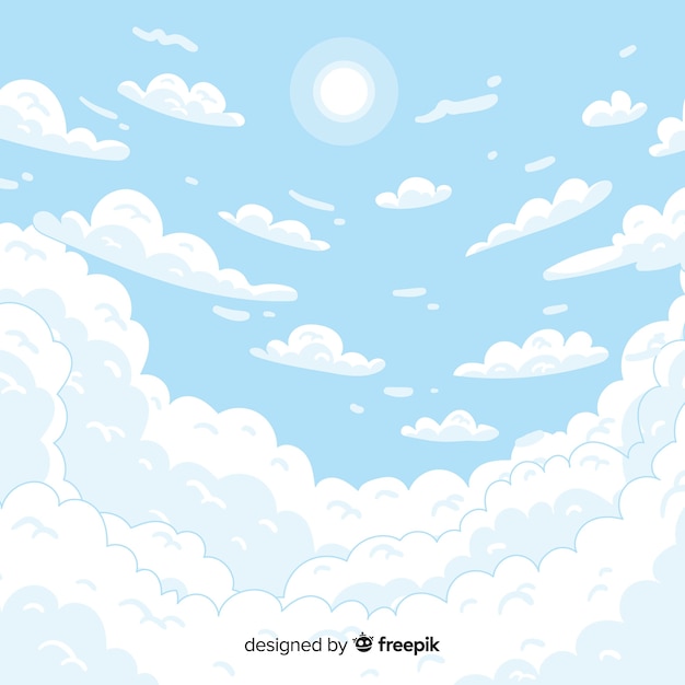 Hand drawn sky background