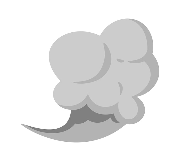 Hand drawn smoke or dust cloud Abstract element