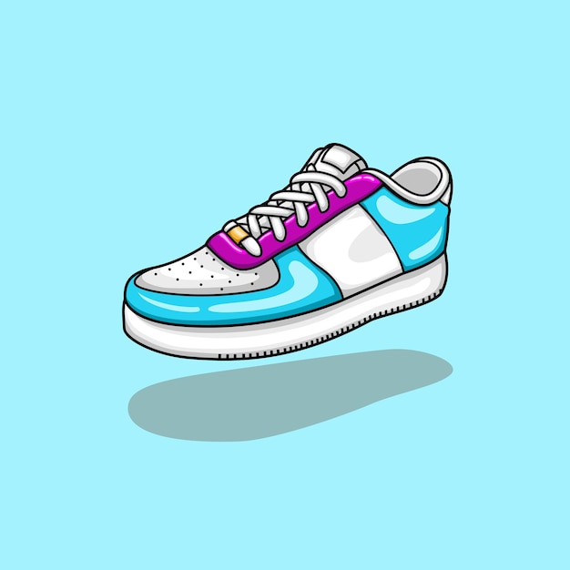 Hand drawn sneaker shoes vector