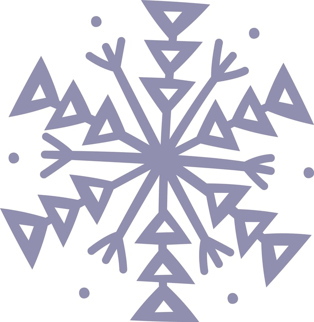 Hand drawn snowflake