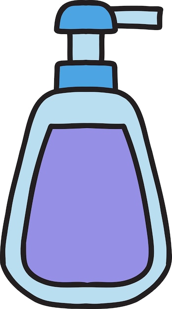 Hand Drawn soap pump bottle illustration