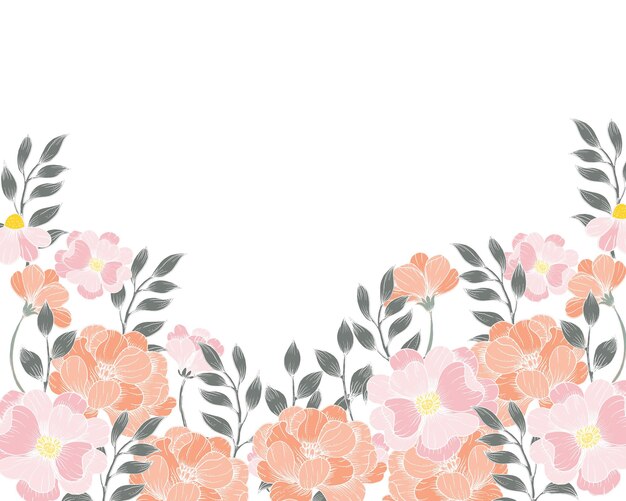 Hand Drawn Soft Anemone Background