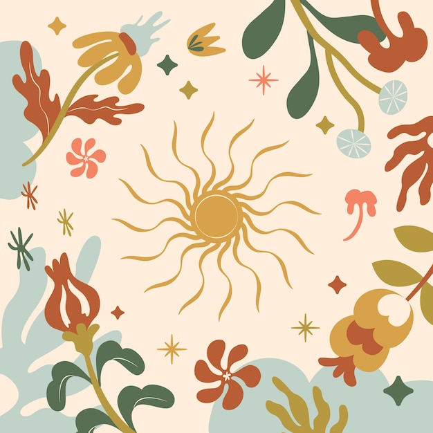 Vector hand drawn soft earth tones background