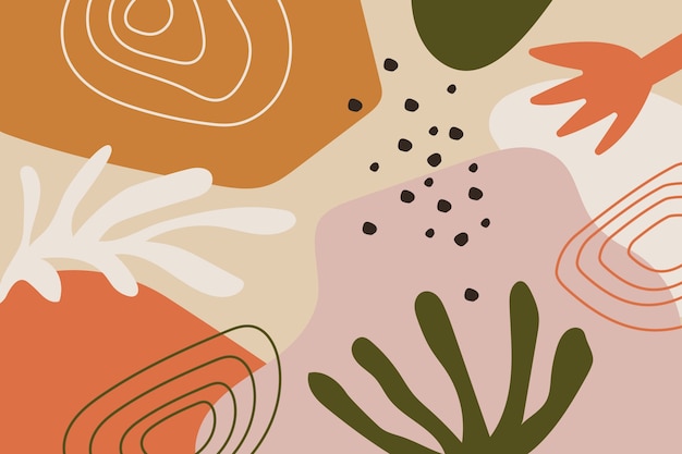 Vector hand drawn soft earth tones background