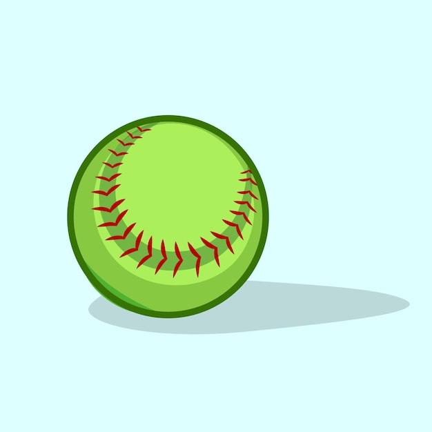 Vector hand drawn softball vector graphic