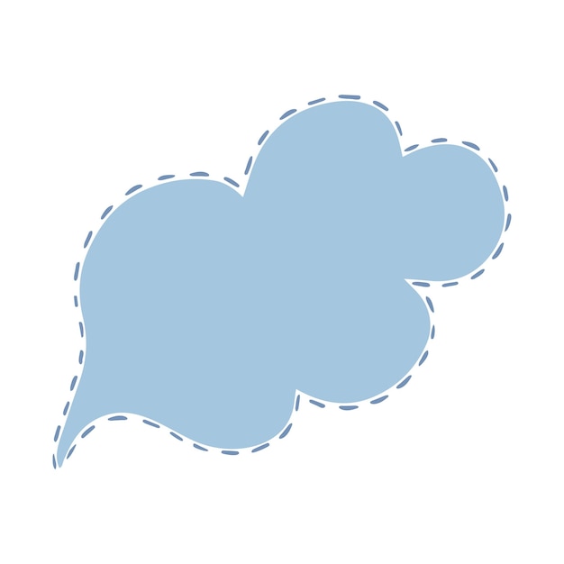 Vector hand drawn speech bubble isolated on a white background