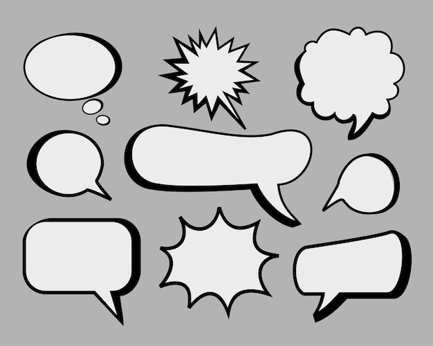 Vector hand drawn of speech bubbles