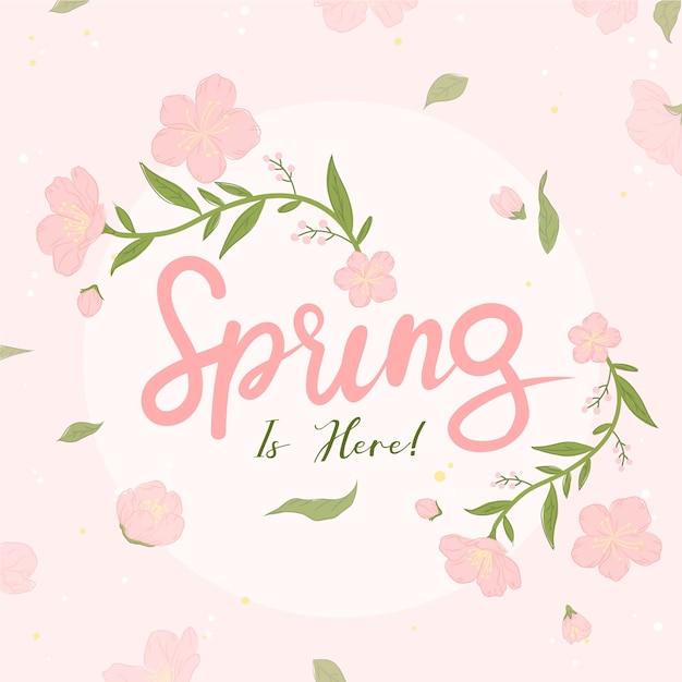 Hand drawn spring background