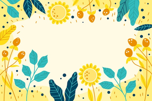 Vector hand drawn spring background