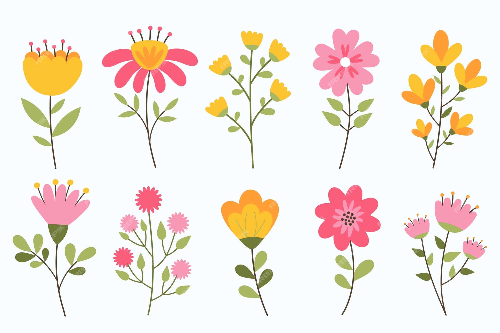 Flower Clip Art Images - Free Download on Freepik