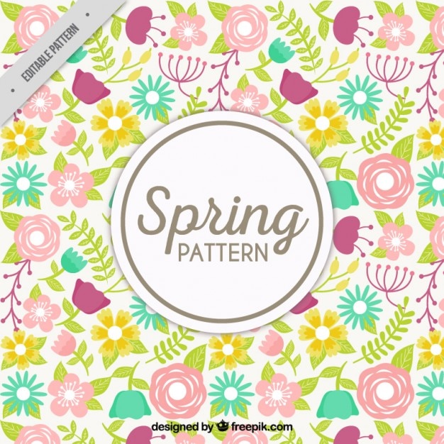 Hand drawn spring pattern