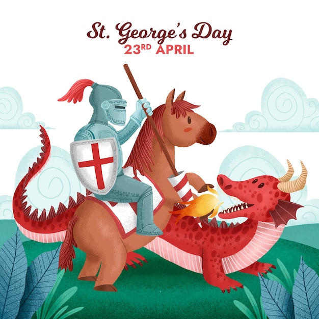 Hand drawn st. george's day illustration