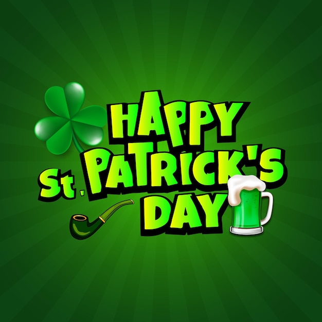 Vector hand drawn st. patrick's day instagram posts