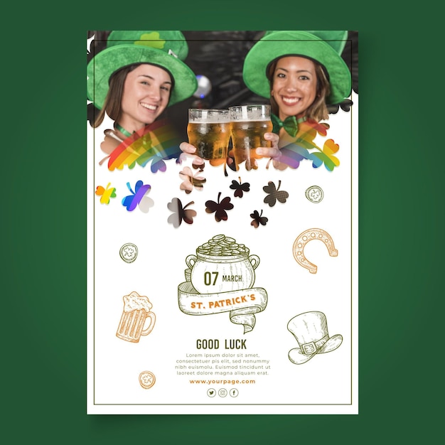 Vector hand drawn st. patrick's day poster