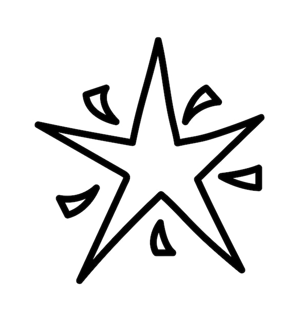 Hand Drawn Star Sign Vector illustration