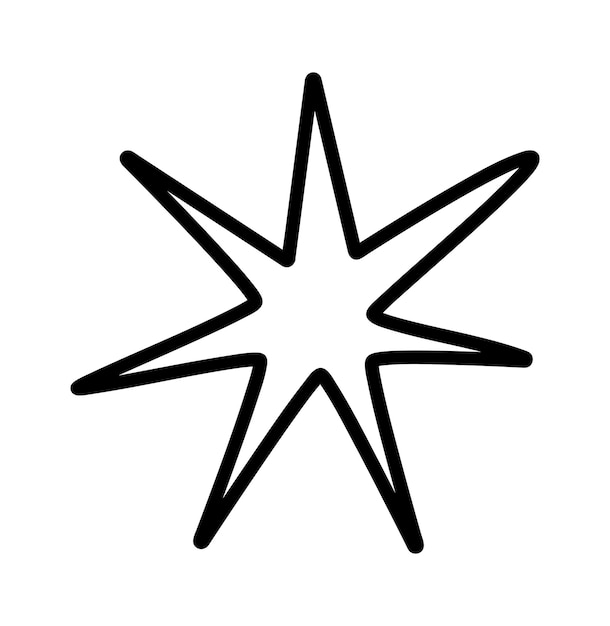 Hand Drawn Star Sign Vector illustration