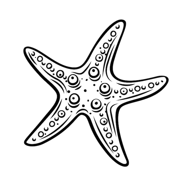 Cute cartoon Starfish Draw illustration in color 7507554 Vector Art at  Vecteezy