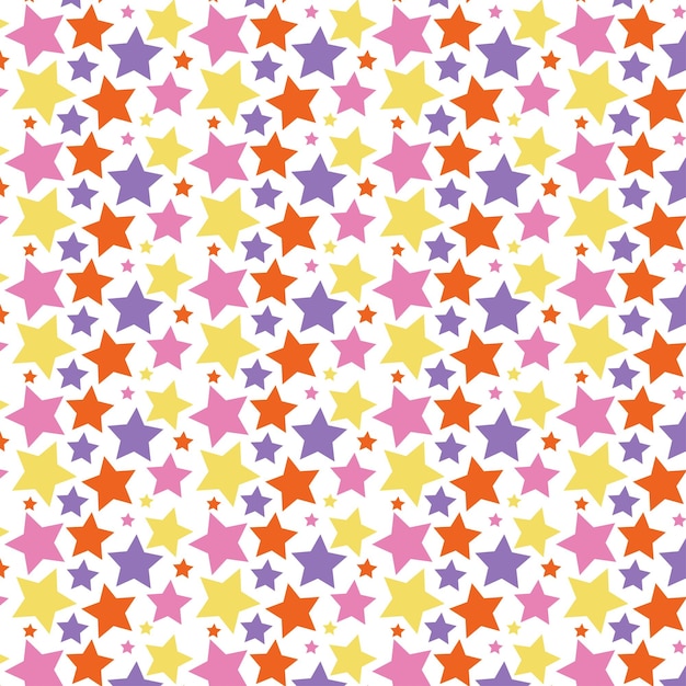 Hand drawn stars pattern background