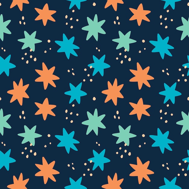 Hand drawn stars pattern