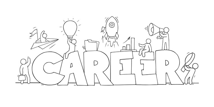 Vector hand drawn stick figures