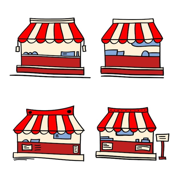 hand drawn store icon