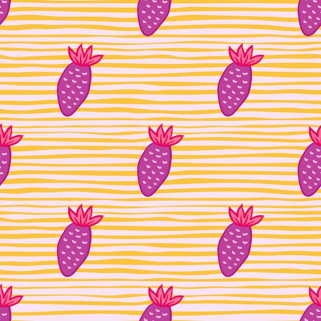 Hand drawn strawberries wallpaperDoodle strawberry seamless pattern Fruits backdrop