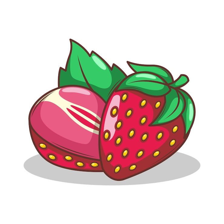 वेक्टर hand drawn strawberry fruit illustration art