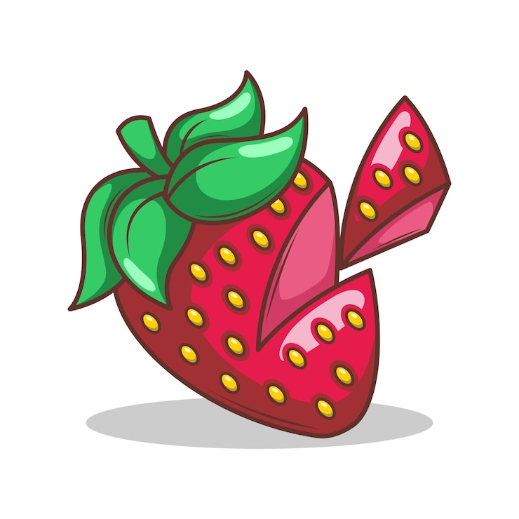 वेक्टर hand drawn strawberry fruit illustration art